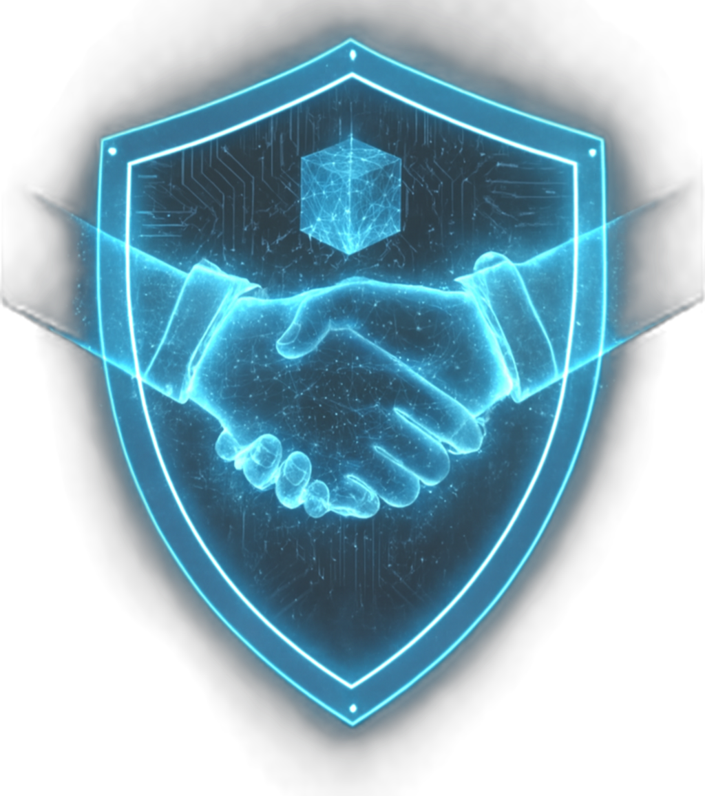 3D illustration of trust, security, and Alphabyte’s expertise in virtualization